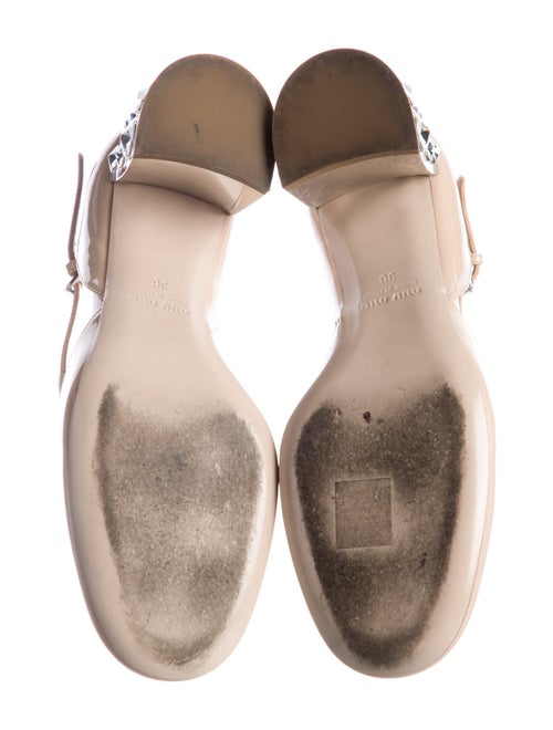 Miu Miu Patent Leather Crystal Embellishments D'Orsay Pumps