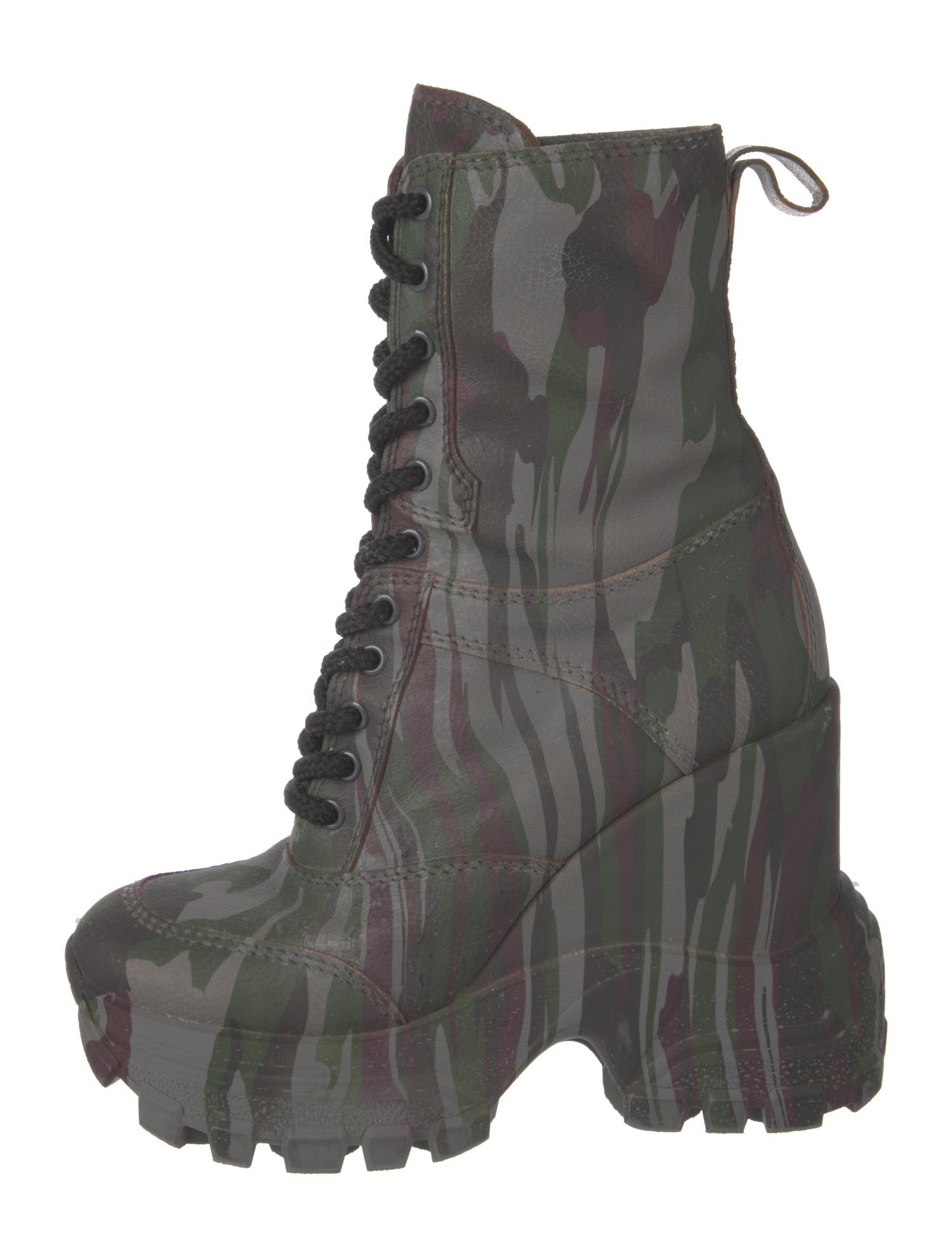 Ann Demeulemeester 2008 Triple Lace Combat Boots - Black