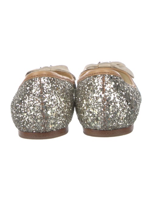Miu Miu Glitter Glitter Accents Ballet Flats