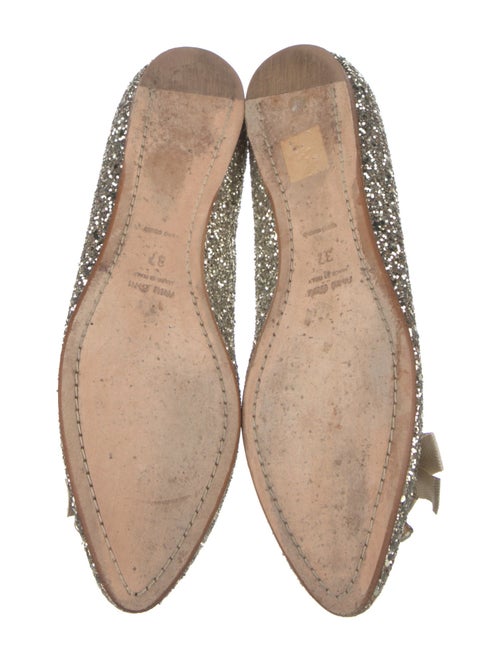 Miu Miu Glitter Glitter Accents Ballet Flats