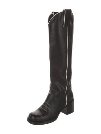 Miu Miu Leather Riding Boots