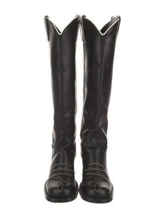 Miu Miu Leather Riding Boots