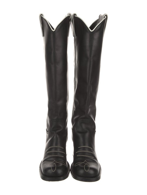 Miu Miu Leather Riding Boots