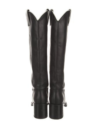 Miu Miu Leather Riding Boots