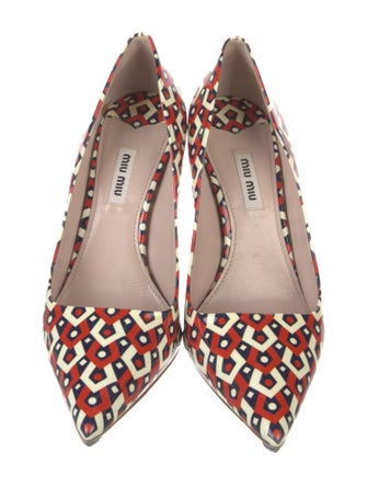 Miu Miu Patent Leather Printed Pumps