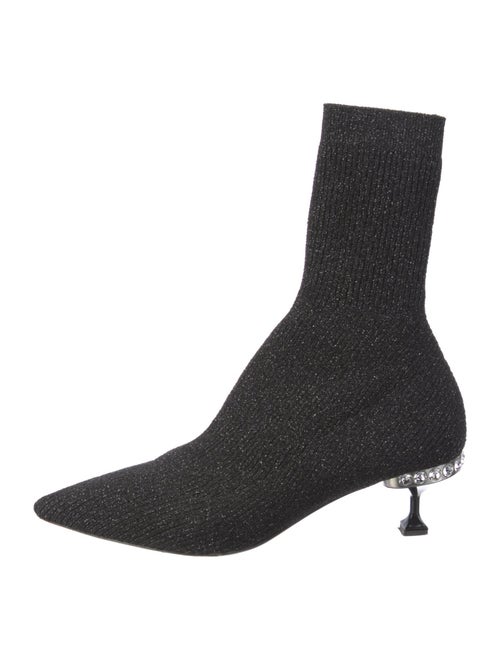 Miu Miu Mesh Crystal Embellishments Sock Boots