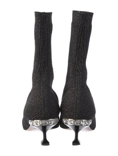 Miu Miu Mesh Crystal Embellishments Sock Boots