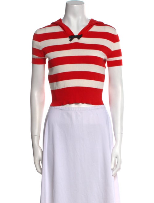 Miu Miu 2021 Striped Crop Top