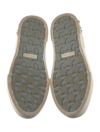 Miu Miu Patent Leather Crystal Embellishments Sneakers