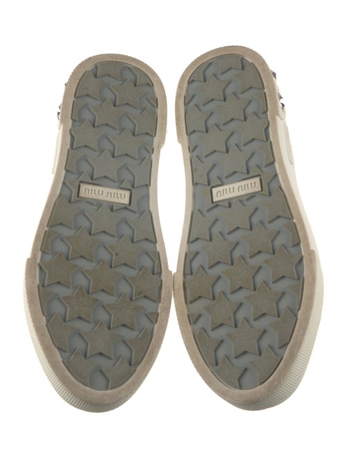 Miu Miu Patent Leather Crystal Embellishments Sneakers