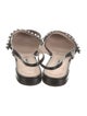 Miu Miu Patent Leather Crystal Embellishments Slingback Flats