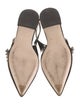 Miu Miu Patent Leather Crystal Embellishments Slingback Flats