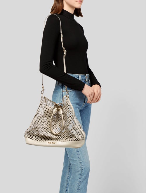Miu Miu Leather Bucket Bag