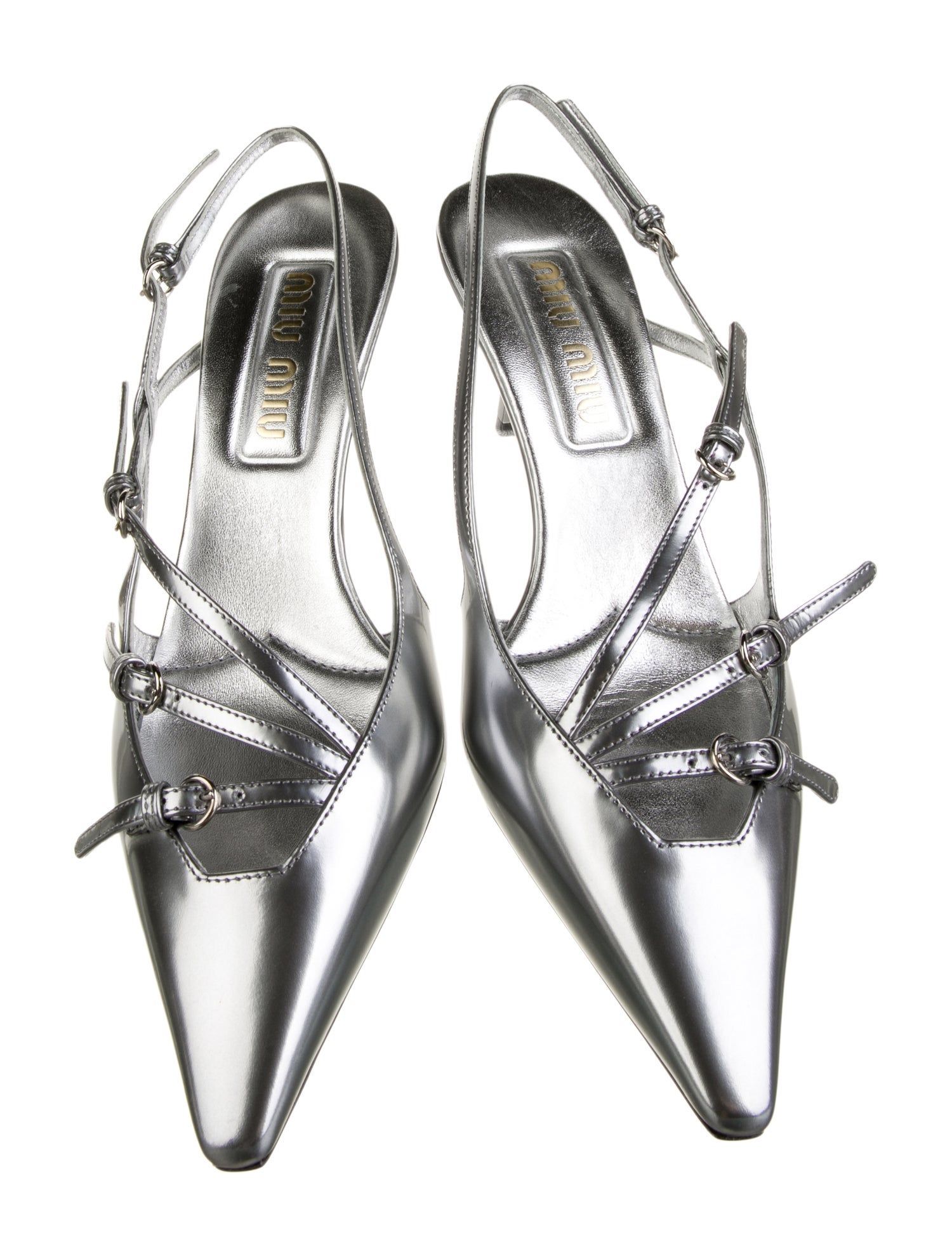 Miu Miu Leather Slingback Pumps