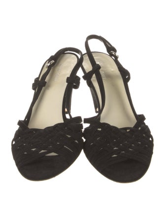 Miu Miu Leather Printed Slingback Pumps