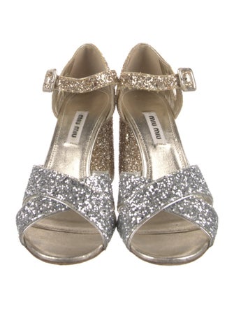 Miu Miu Glitter Sandals