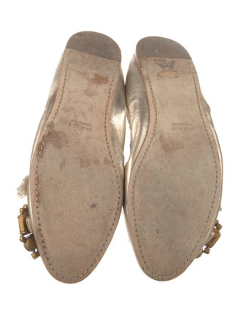 Miu Miu Leather Bow Accents Ballet Flats