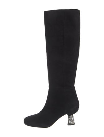 Miu Miu Suede Crystal Embellishments Boots