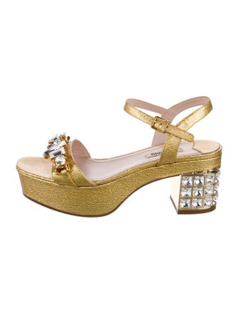 Miu Miu Patent Leather Sandals