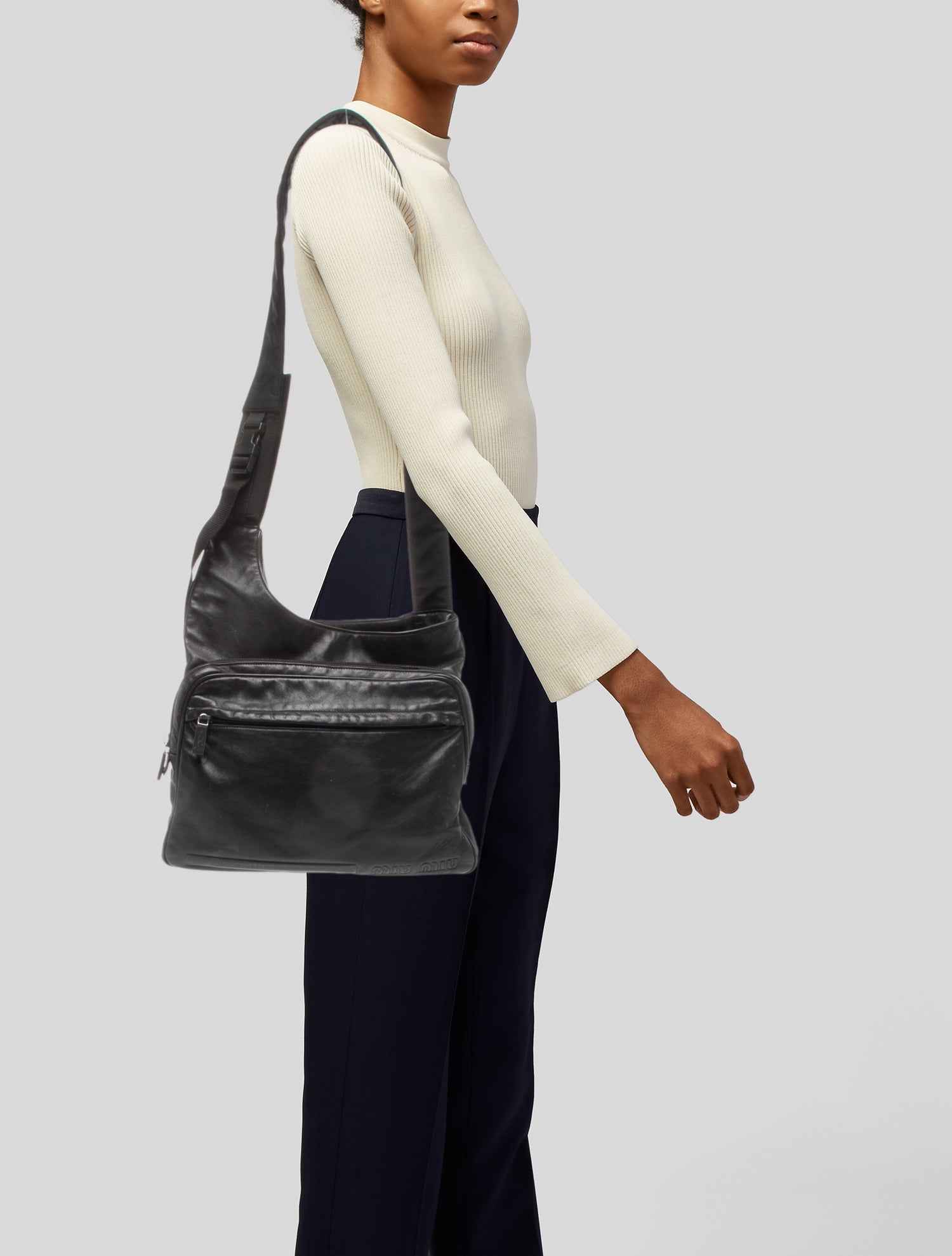 Miu Miu Canvas Messenger Bag