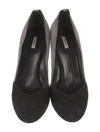 Miu Miu Suede Colorblock Pattern Pumps