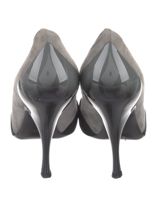 Miu Miu Suede Colorblock Pattern Pumps