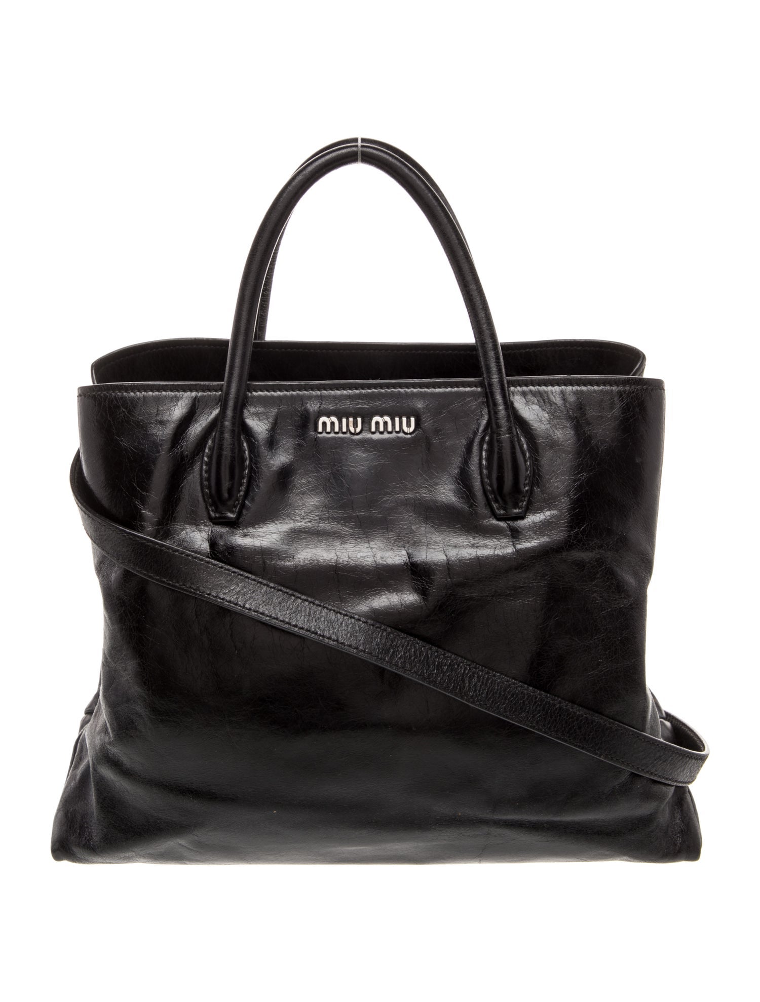 Miu Miu Leather Top Handle Bag