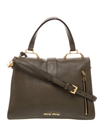 Miu Miu Leather Top Handle Bag