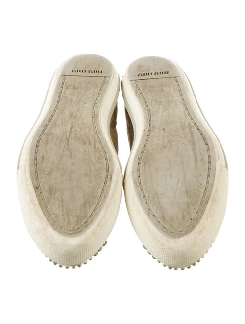 Miu Miu Suede Studded Accents Sneakers