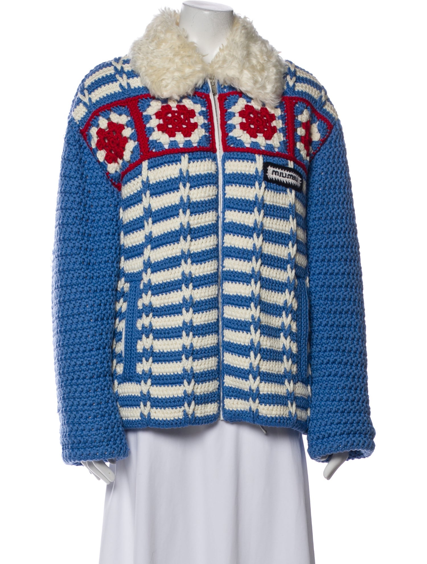 Miu Miu 2021 Virgin Wool Faux Fur Jacket