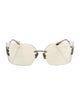 Miu Miu Oversize Mirrored Sunglasses
