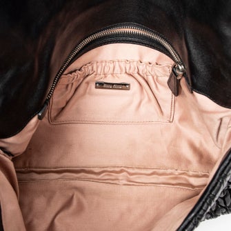 Miu Miu Leather Crystal Chain Flap Clutch