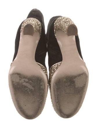 Miu Miu Suede Glitter Accents Boots