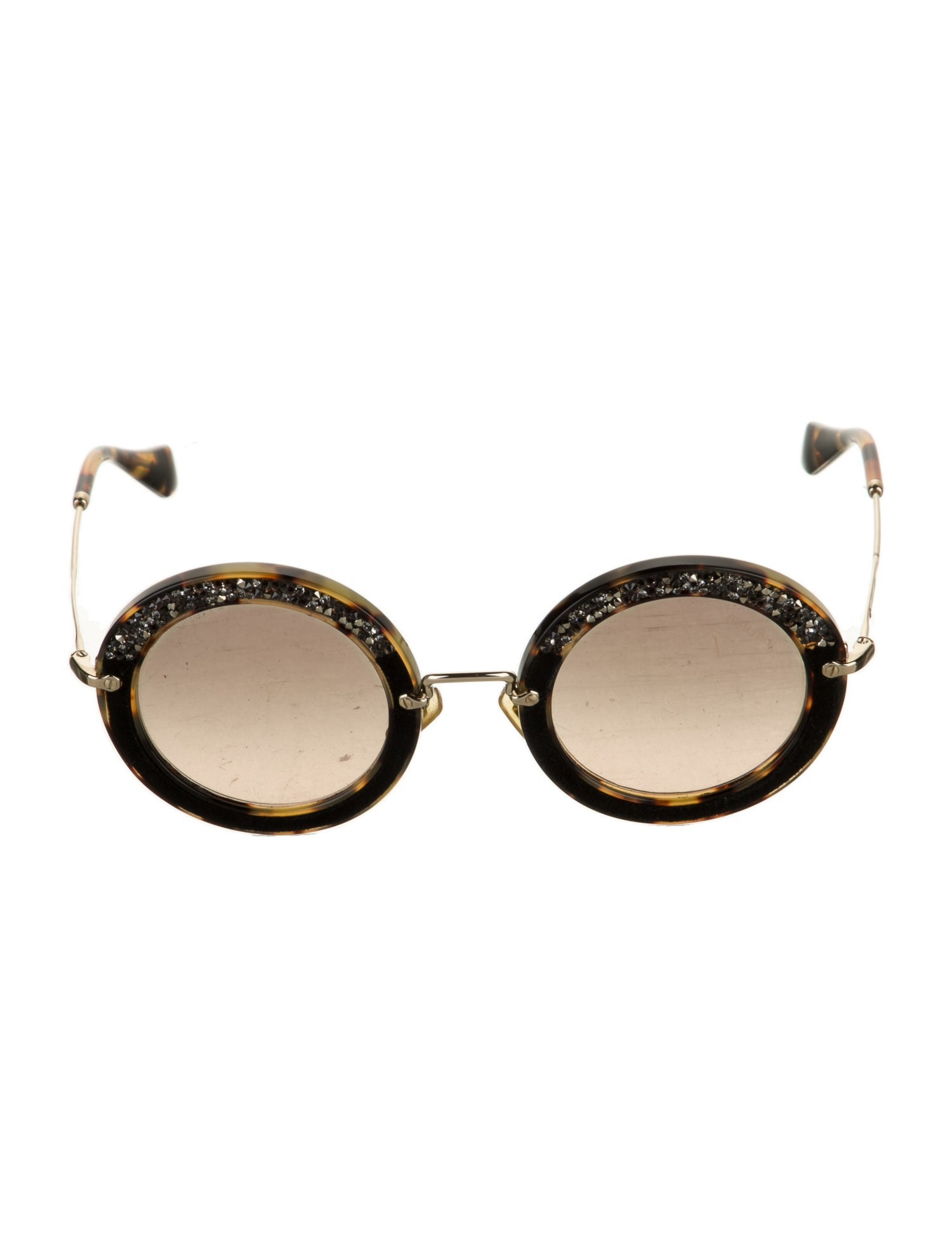 Miu Miu Round Tinted Sunglasses