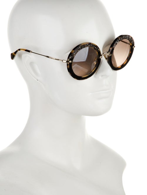 Miu Miu Round Tinted Sunglasses