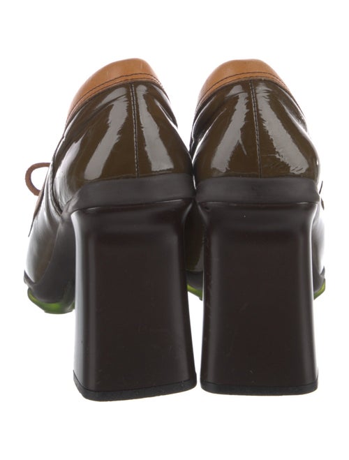 Miu Miu Patent Leather Colorblock Pattern Pumps