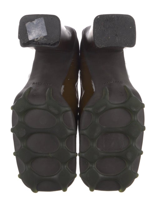 Miu Miu Patent Leather Colorblock Pattern Pumps