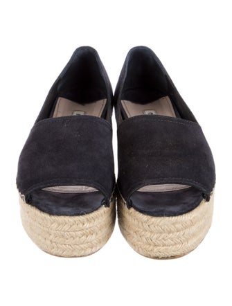 Miu Miu Denim Whipstitch Trim Espadrilles