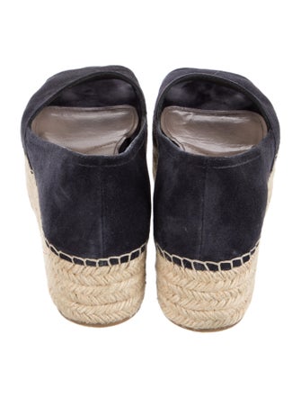 Miu Miu Denim Whipstitch Trim Espadrilles