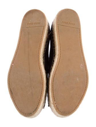 Miu Miu Denim Whipstitch Trim Espadrilles