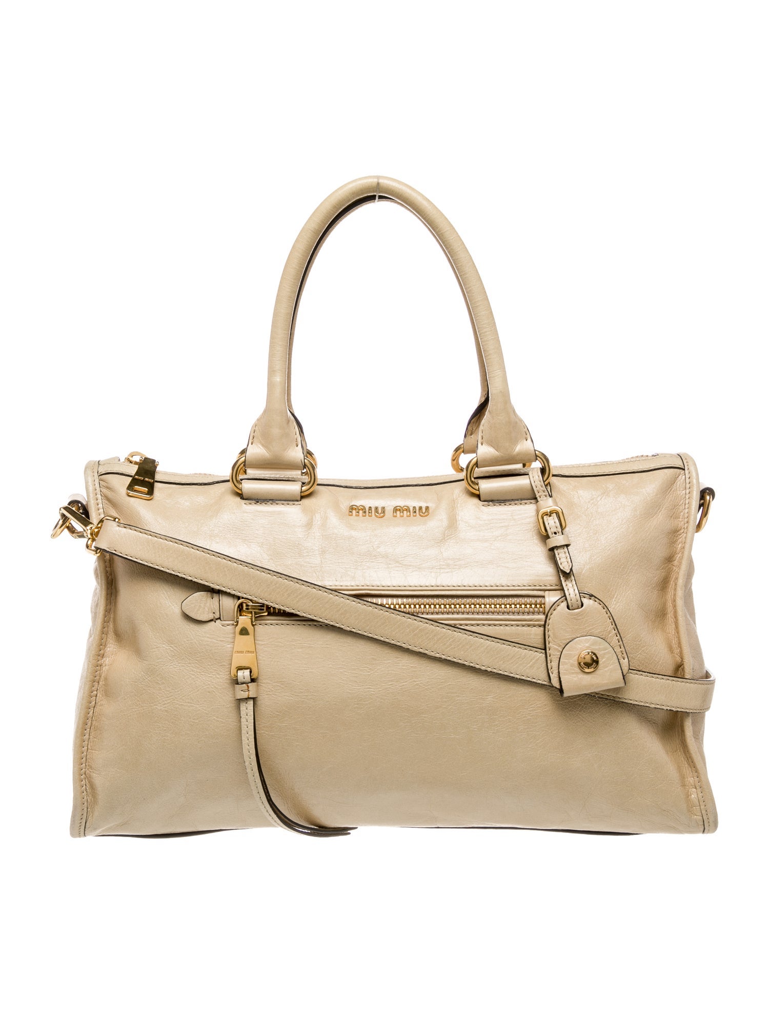 Miu Miu Leather Top Handle Bag