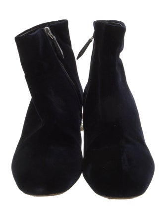 Miu Miu Velvet Crystal Embellishments Boots