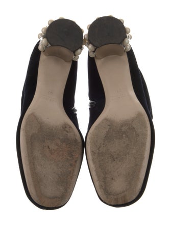 Miu Miu Velvet Crystal Embellishments Boots