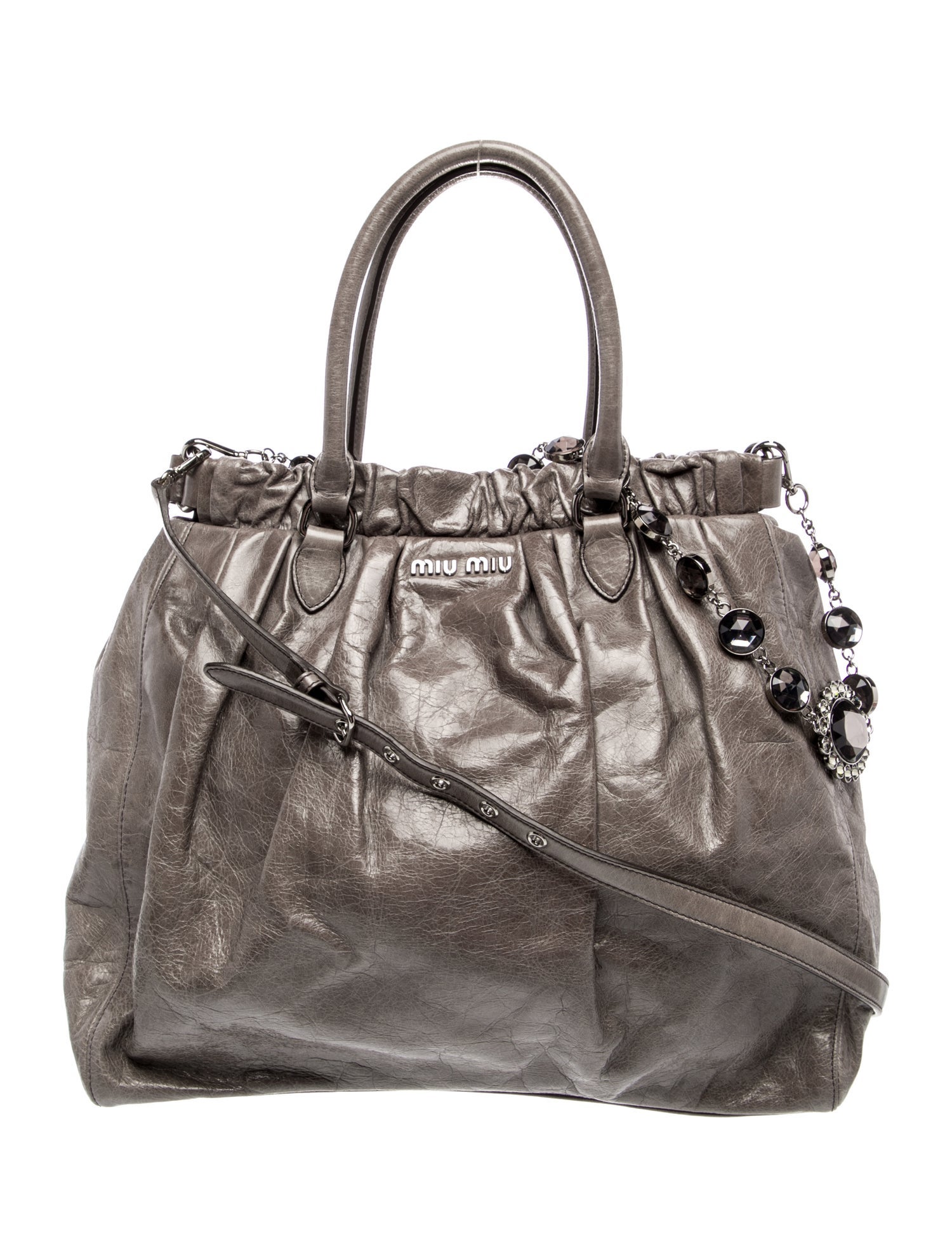 Miu Miu Leather Top Handle Bag