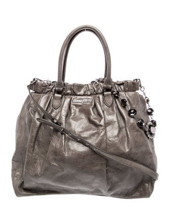 Miu Miu Leather Top Handle Bag