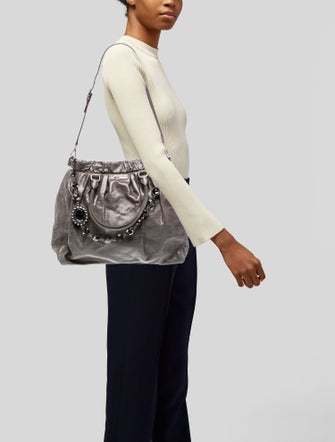 Miu Miu Leather Top Handle Bag