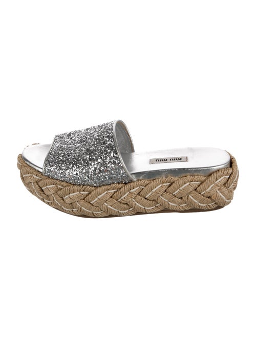 Miu Miu Glitter Glitter Accents Espadrilles