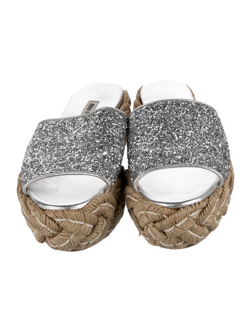 Miu Miu Glitter Glitter Accents Espadrilles