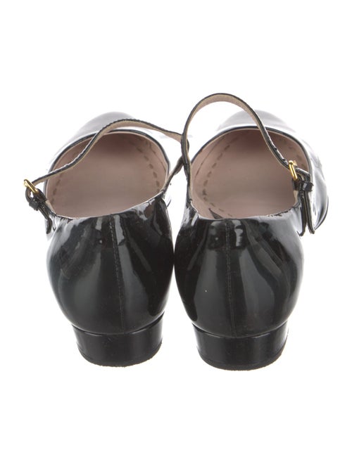 Miu Miu Patent Leather Crystal Embellishments Mary Jane Flats