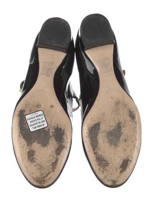 Miu Miu Patent Leather Crystal Embellishments Mary Jane Flats